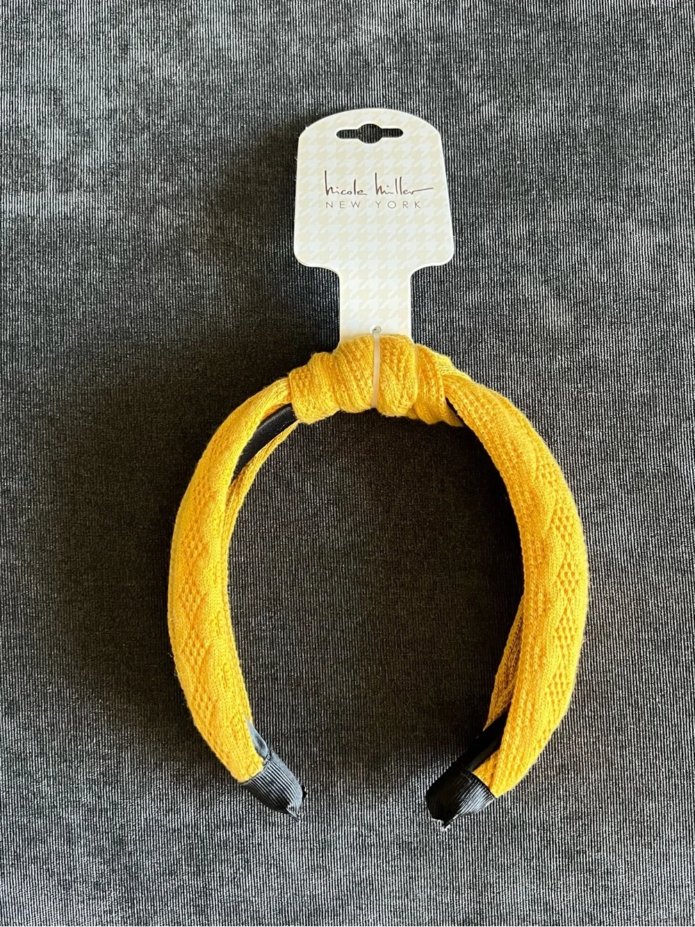 NWT Nicole Miller Mustard Knotted Headband